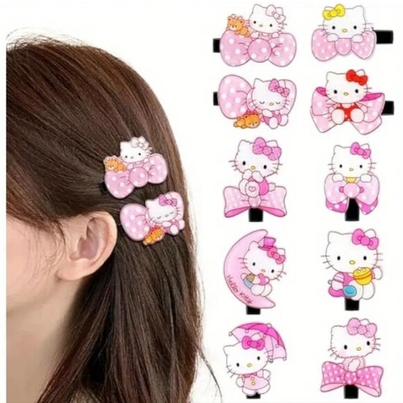 HELLO KITTY hair clips for women and girls cartoon sanrio clips - Picture 6 of 7